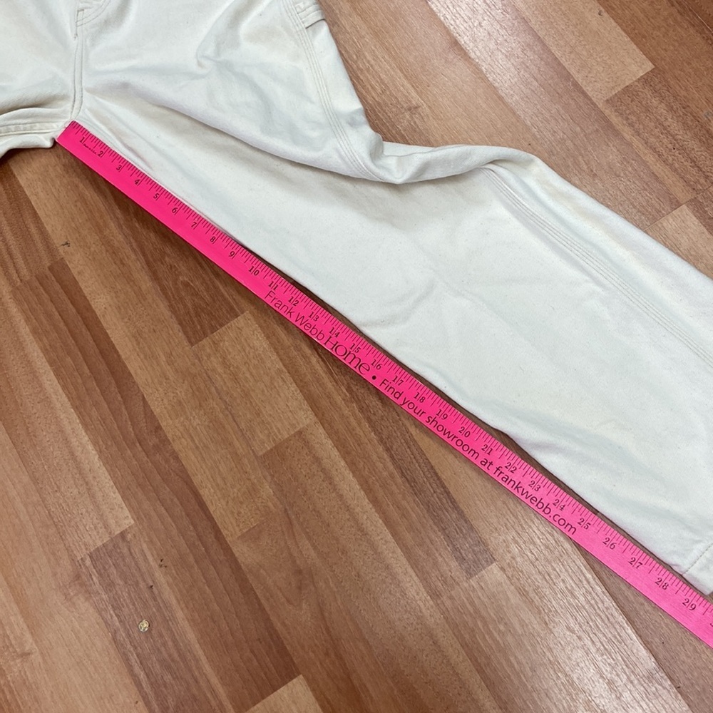 TopShop Off white Carpenter Pants size 32X32 - Picture 4 of 12